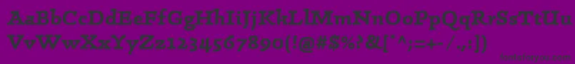 LinotypeConradBold-fontti – mustat fontit violetilla taustalla