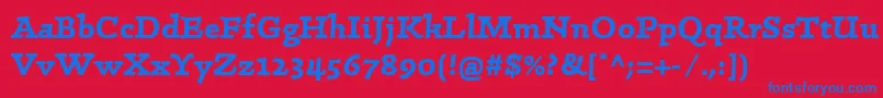 LinotypeConradBold Font – Blue Fonts on Red Background