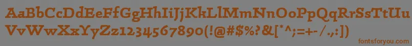 Czcionka LinotypeConradBold – brązowe czcionki na szarym tle
