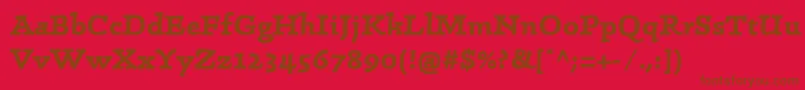 LinotypeConradBold Font – Brown Fonts on Red Background