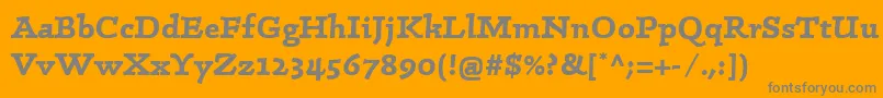 LinotypeConradBold Font – Gray Fonts on Orange Background