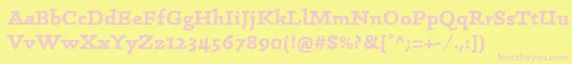 LinotypeConradBold Font – Pink Fonts on Yellow Background