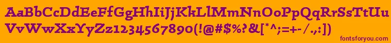 LinotypeConradBold Font – Purple Fonts on Orange Background