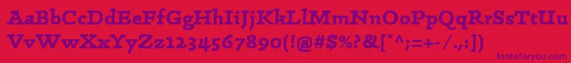 LinotypeConradBold Font – Purple Fonts on Red Background