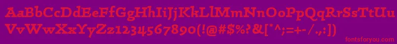 LinotypeConradBold Font – Red Fonts on Purple Background