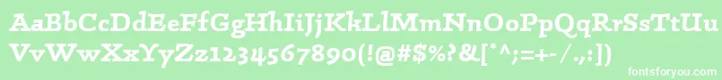 LinotypeConradBold Font – White Fonts on Green Background