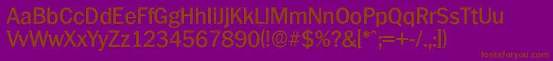 PlymouthserialMediumRegular Font – Brown Fonts on Purple Background