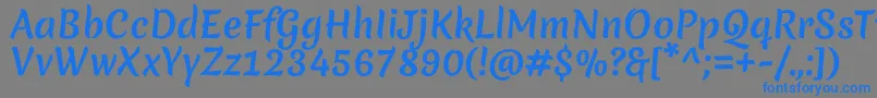 MeriendaBold Font – Blue Fonts on Gray Background