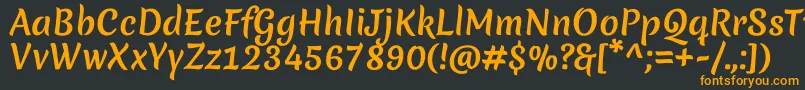 MeriendaBold Font – Orange Fonts on Black Background