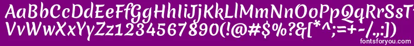 MeriendaBold Font – White Fonts on Purple Background