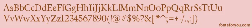 BeryliumRegular Font – Brown Fonts on Pink Background