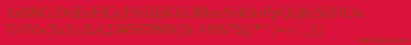 BeryliumRegular Font – Brown Fonts on Red Background