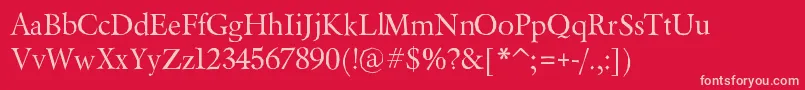 BeryliumRegular Font – Pink Fonts on Red Background