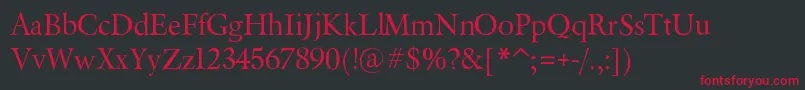 BeryliumRegular Font – Red Fonts on Black Background
