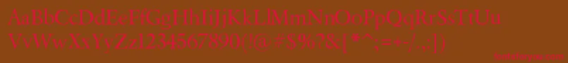 BeryliumRegular Font – Red Fonts on Brown Background