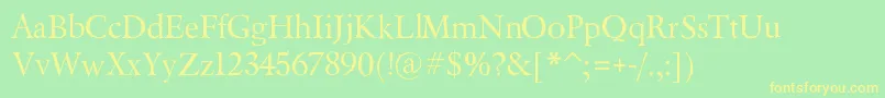 BeryliumRegular Font – Yellow Fonts on Green Background