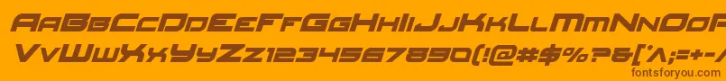 More about Redrocketital Font Redrocketital Font – Brown Fonts on Orange Background