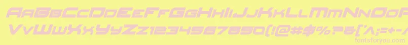 Redrocketital Font – Pink Fonts on Yellow Background