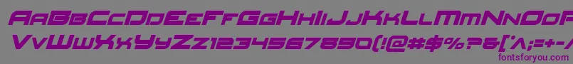 Redrocketital-fontti – violetit fontit harmaalla taustalla