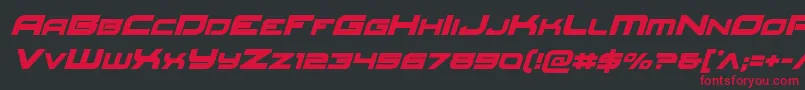 Шрифт Redrocketital – красные шрифты на чёрном фоне