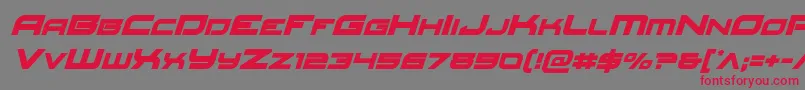 Redrocketital Font – Red Fonts on Gray Background