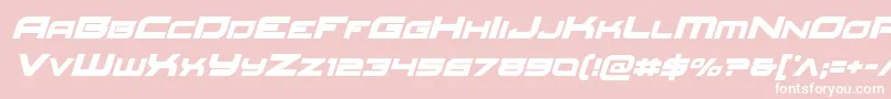フォントRedrocketital – ピンクの背景に白い文字