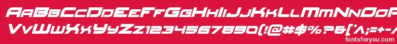 Redrocketital Font – White Fonts on Red Background
