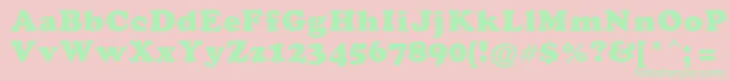 CoopaBlacka Font – Green Fonts on Pink Background