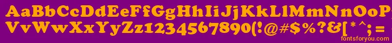 CoopaBlacka Font – Orange Fonts on Purple Background