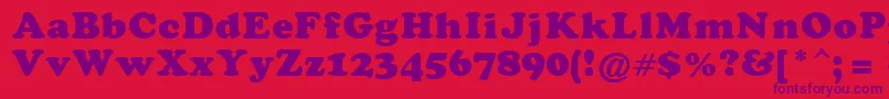 CoopaBlacka Font – Purple Fonts on Red Background