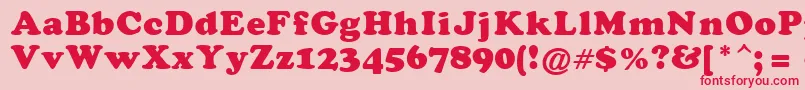 CoopaBlacka Font – Red Fonts on Pink Background