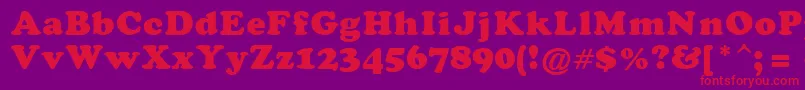 CoopaBlacka-Schriftart – Rote Schriften auf violettem Hintergrund