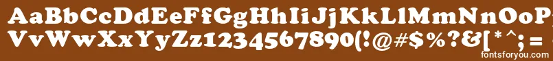 CoopaBlacka Font – White Fonts on Brown Background