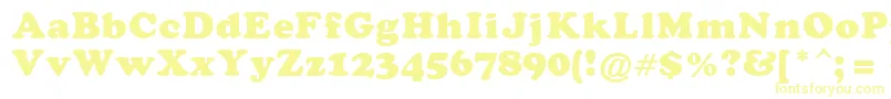 CoopaBlacka Font – Yellow Fonts on White Background