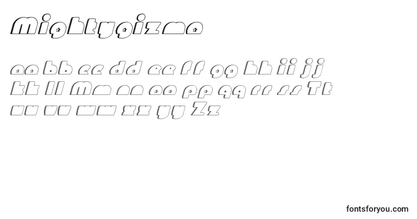 Шрифт MightyGizmo – алфавит, цифры, специальные символы