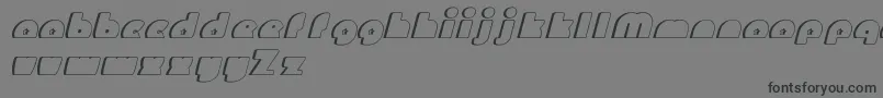 フォントMightyGizmo – 黒い文字の灰色の背景