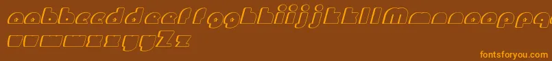 MightyGizmo Font – Orange Fonts on Brown Background