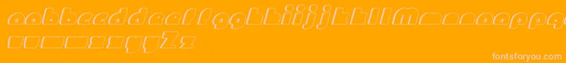 MightyGizmo Font – Pink Fonts on Orange Background