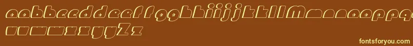 Шрифт MightyGizmo – жёлтые шрифты на коричневом фоне