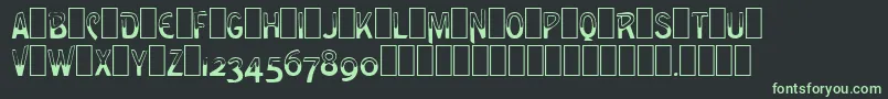 Whiskey1 Font – Green Fonts on Black Background
