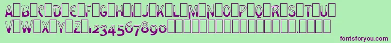 Whiskey1 Font – Purple Fonts on Green Background