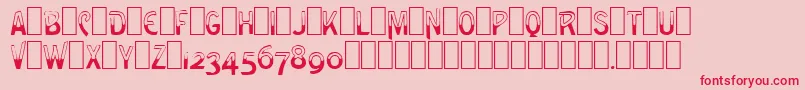 Whiskey1 Font – Red Fonts on Pink Background