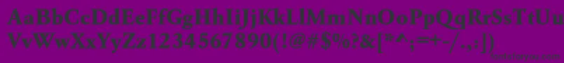 Urwgaramondtextbol Font – Black Fonts on Purple Background