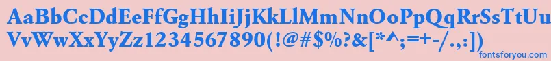 Urwgaramondtextbol Font – Blue Fonts on Pink Background