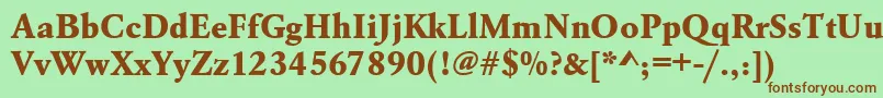 Urwgaramondtextbol Font – Brown Fonts on Green Background