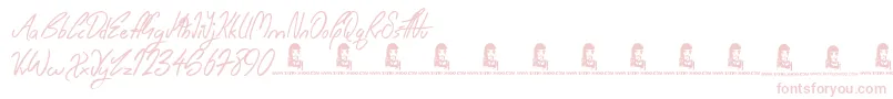 WishingWell Font – Pink Fonts on White Background