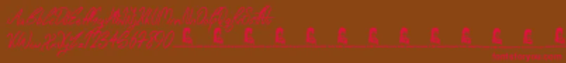 WishingWell Font – Red Fonts on Brown Background