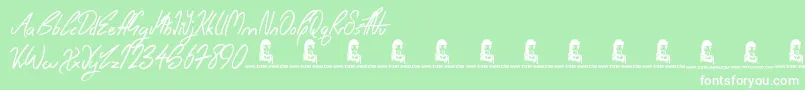 WishingWell Font – White Fonts on Green Background