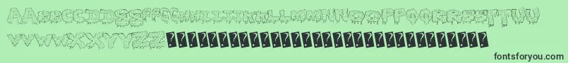 Gunkyick Font – Black Fonts on Green Background