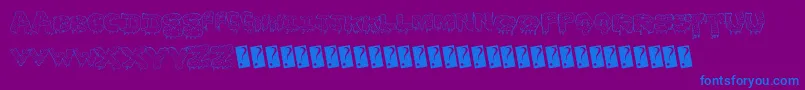 Gunkyick-Schriftart – Blaue Schriften auf violettem Hintergrund